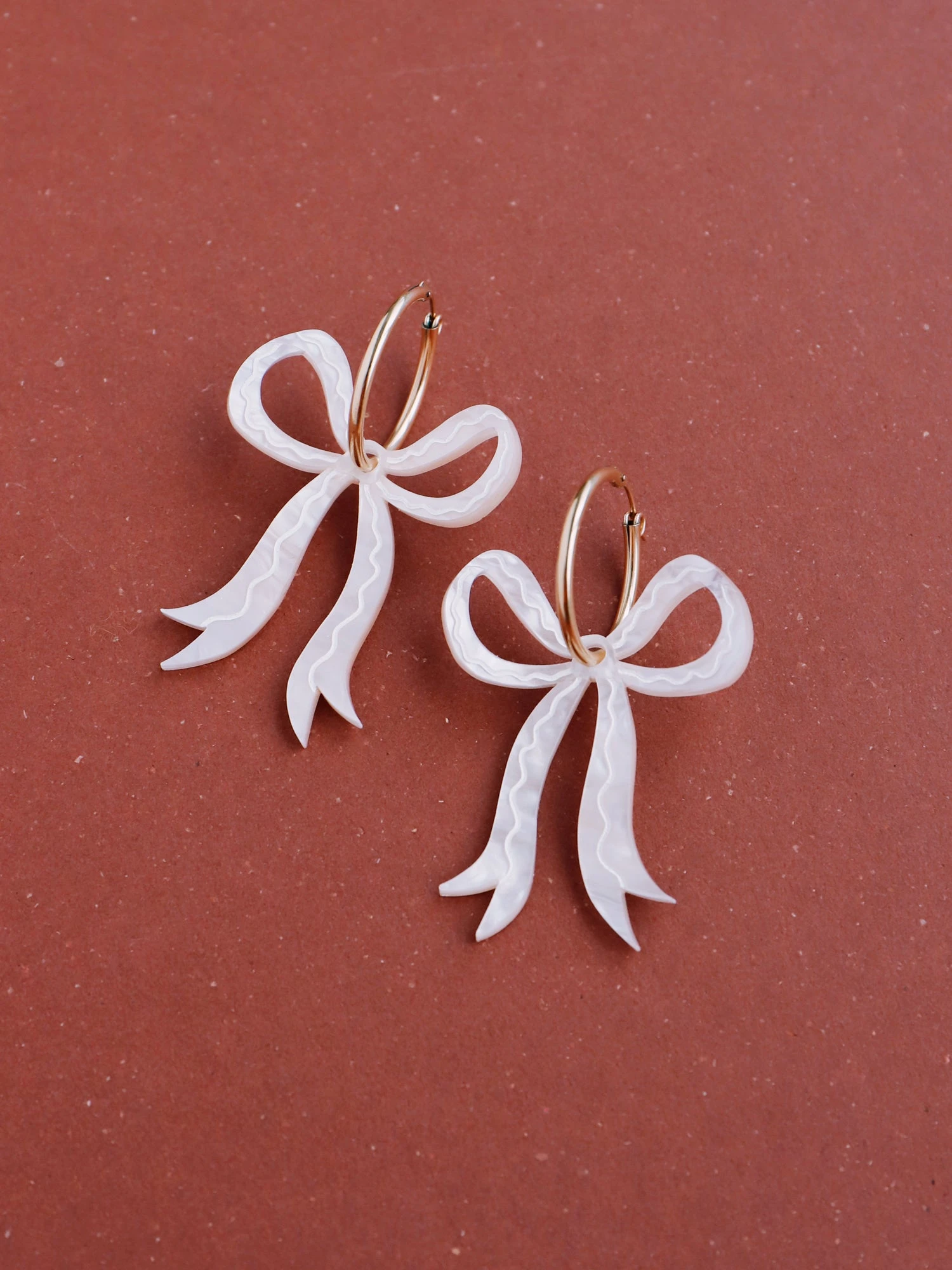 Wolf & Moon Bow Hoops In Cream 3 Wolf & Moon Bow Hoops In Cream