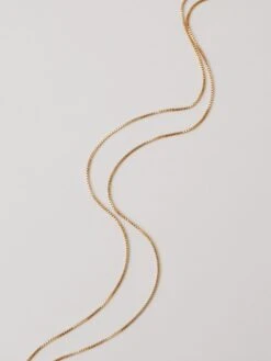 Wolf & Moon Gold-Filled Box Chain -Wolf & Moon box chain medium crop