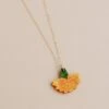 Wolf & Moon Calendula Necklace -Wolf & Moon calendula necklace lifestyle 1