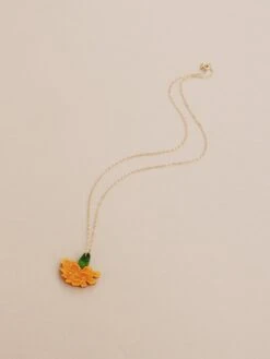 Wolf & Moon Calendula Necklace -Wolf & Moon calendula necklace lifestyle 3