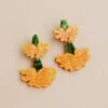 Wolf & Moon Calendula Statement Earrings -Wolf & Moon calendula statement earrings lifestyle 1