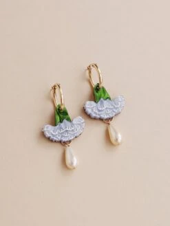 Wolf & Moon Carnation Drop Hoops