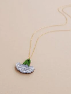 Wolf & Moon Carnation Necklace In Blue/White -Wolf & Moon carnation necklace blue lifestyle 4