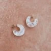Wolf & Moon Cassia Hoops In Off-White