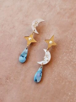 Wolf & Moon Celestial Earrings