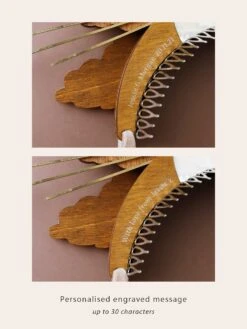 Wolf & Moon Celestial Headpiece In Mist -Wolf & Moon celestial headpiece engraving 4