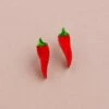 Wolf & Moon Chilli Pepper Studs -Wolf & Moon chilli pepper studs lifestyle 5