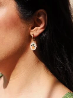 Wolf & Moon Citrus Charm Hoops -Wolf & Moon citrus charm hoops model 3 0dec50c6 d01c 4d65 9b80 acc1d85ee068