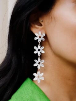Wolf & Moon Connie Statement Earrings In Off White -Wolf & Moon connie statement earrings offwhite model 6