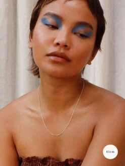 Wolf & Moon Fine Curb Chain -Wolf & Moon curb silver 45cm model 1 label