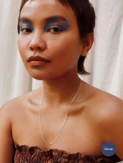 Wolf & Moon Fine Curb Chain -Wolf & Moon curb silver 50cm model 1 label