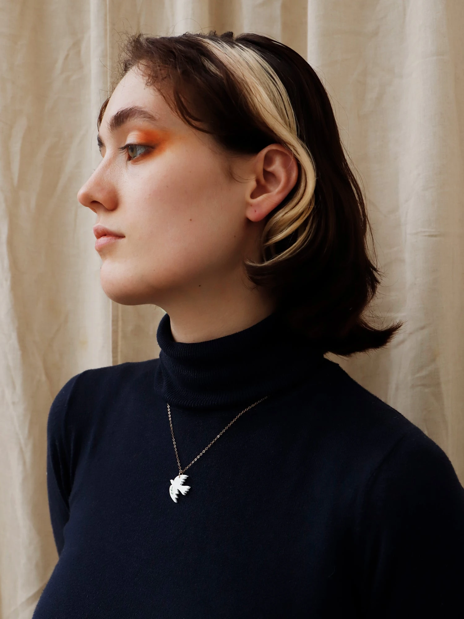 Wolf & Moon Dove Necklace - Medical Aid For Palestinians Fundraiser 4 Wolf & Moon Dove Necklace - Medical Aid For Palestinians Fundraiser - Image 2