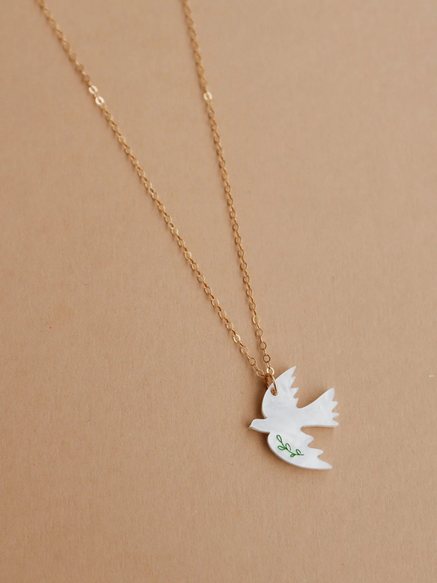 Wolf & Moon Dove Necklace - Medical Aid For Palestinians Fundraiser 3 Wolf & Moon Dove Necklace - Medical Aid For Palestinians Fundraiser