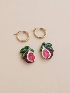 Wolf & Moon Fig Hoops -Wolf & Moon fig hoops lifestyle 3