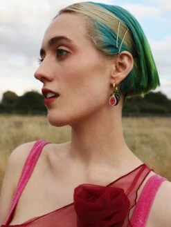 Wolf & Moon Rosy Fruit Hoops Set -Wolf & Moon fig hoops model 2 05b63d74 9798 4807 909b ea3aece68471