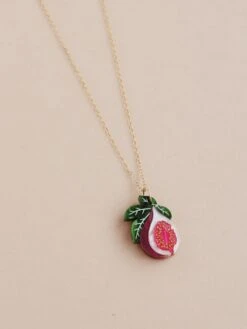 Wolf & Moon Fig Necklace -Wolf & Moon fig necklace lifestyle 1