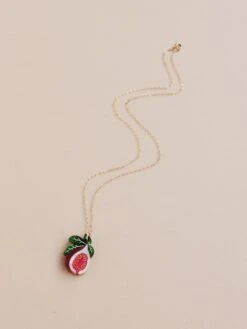 Wolf & Moon Fig Necklace -Wolf & Moon fig necklace lifestyle 3
