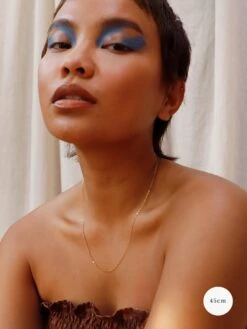 Wolf & Moon Gold-Filled Flat Cable Chain -Wolf & Moon flatcable goldfilled 45cm model 1 label