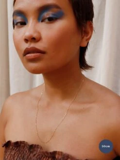 Wolf & Moon Gold-Filled Flat Cable Chain -Wolf & Moon flatcable goldfilled 50cm model 1 label