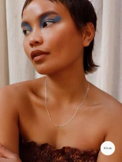 Wolf & Moon Sterling Silver Flat Cable Chain -Wolf & Moon flatcable silver 45cm model 1 label