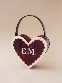 Wolf & Moon Heart Bag In Cherry/Cream 21 Wolf & Moon Heart Bag In Cherry/Cream -Wolf & Moon heart bag cherrycream letters lifestyle 1