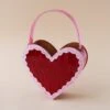 Wolf & Moon Heart Bag In Pink/Red 1 Wolf & Moon Heart Bag In Pink/Red -Wolf & Moon heart bag pinkred lifestyle 1
