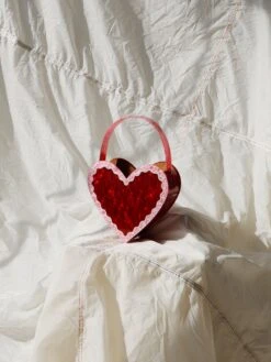 Wolf & Moon Heart Bag In Pink/Red 19 Wolf & Moon Heart Bag In Pink/Red -Wolf & Moon heart bag redpink 1