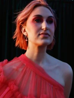 Wolf & Moon Jessie Rainbow Charm Hoops II -Wolf & Moon jessie rainbow charm hoops ii model 1