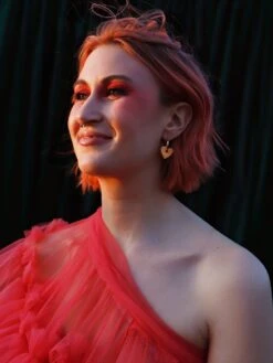 Wolf & Moon Jessie Rainbow Charm Hoops II -Wolf & Moon jessie rainbow charm hoops ii model 5