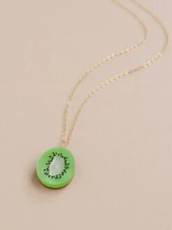 Wolf & Moon Kiwi Necklace 13 Wolf & Moon Kiwi Necklace -Wolf & Moon kiwi necklace lifestyle 4