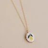 Wolf & Moon Lemon Charm Necklace
