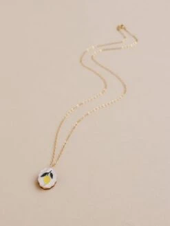 Wolf & Moon Lemon Charm Necklace -Wolf & Moon lemon charm necklace lifestyle 3