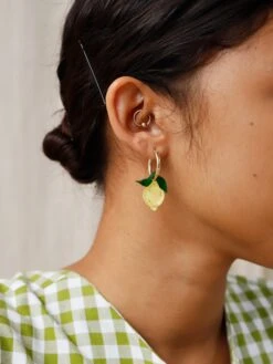 Wolf & Moon Mini Lemon II Hoops 13 Wolf & Moon Mini Lemon II Hoops -Wolf & Moon lemon hoops model 4