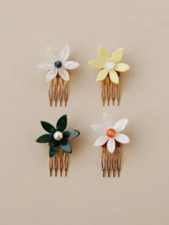 Wolf & Moon Lily Hair Comb