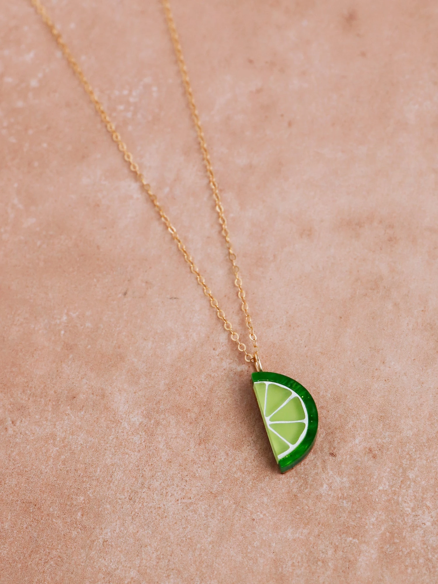 Wolf & Moon Lime Slice Necklace 9 Wolf & Moon Lime Slice Necklace - Image 8