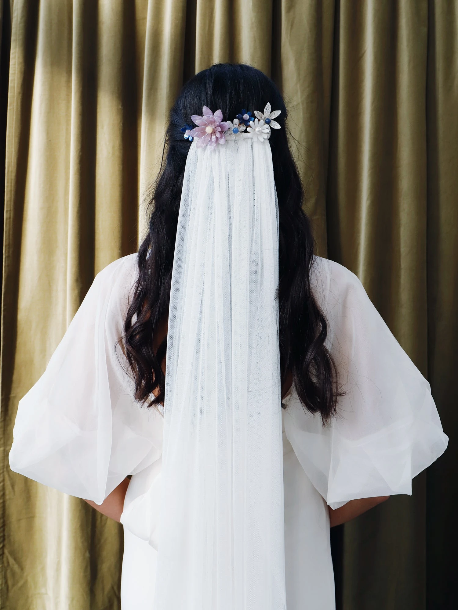 Wolf & Moon Meadow Comb Set In Lilac/Blue 6 Wolf & Moon Meadow Comb Set In Lilac/Blue - Image 4