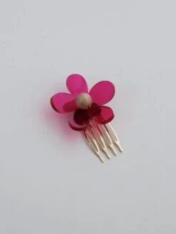 Wolf & Moon Blossom Hair Comb -Wolf & Moon meadow hair slide blossom pink 1