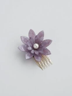 Wolf & Moon Dahlia Hair Comb -Wolf & Moon meadow hair slide dahlia lilac 1