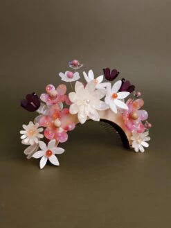 Wolf & Moon Meadow Headpiece In Dusky Pink -Wolf & Moon meadow headpiece dusky pink lifestyle 2