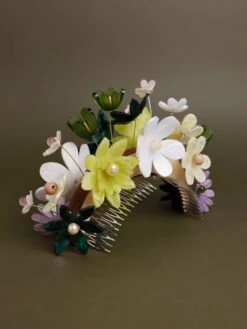 Wolf & Moon Meadow Headpiece In Green -Wolf & Moon meadow headpiece green lifestyle 3