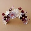 Wolf & Moon Meadow Headpiece In Lilac/Cherry -Wolf & Moon meadow headpiece lilac cherry lifestyle 1