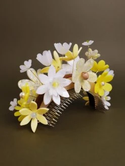 Wolf & Moon Meadow Headpiece In Yellow -Wolf & Moon meadow headpiece yellow lifestyle 2