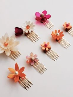 Wolf & Moon Meadow Comb Set In Pink/Orange -Wolf & Moon meadow set pink orange lifestyle 1