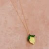 Wolf & Moon Mini Lemon II Necklace -Wolf & Moon mini lemon necklace lifestyle 1