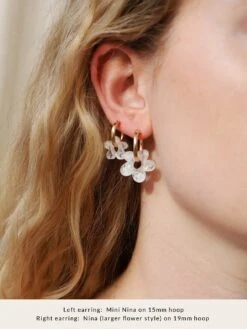 Wolf & Moon Mini Nina Hoops In Off-White 13 Wolf & Moon Mini Nina Hoops In Off-White -Wolf & Moon ninacomparisonimage
