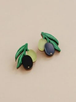 Wolf & Moon Olive Studs 9 Wolf & Moon Olive Studs -Wolf & Moon olive studs lifestyle 1