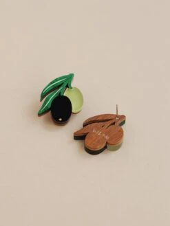 Wolf & Moon Olive Studs 10 Wolf & Moon Olive Studs -Wolf & Moon olive studs lifestyle 3