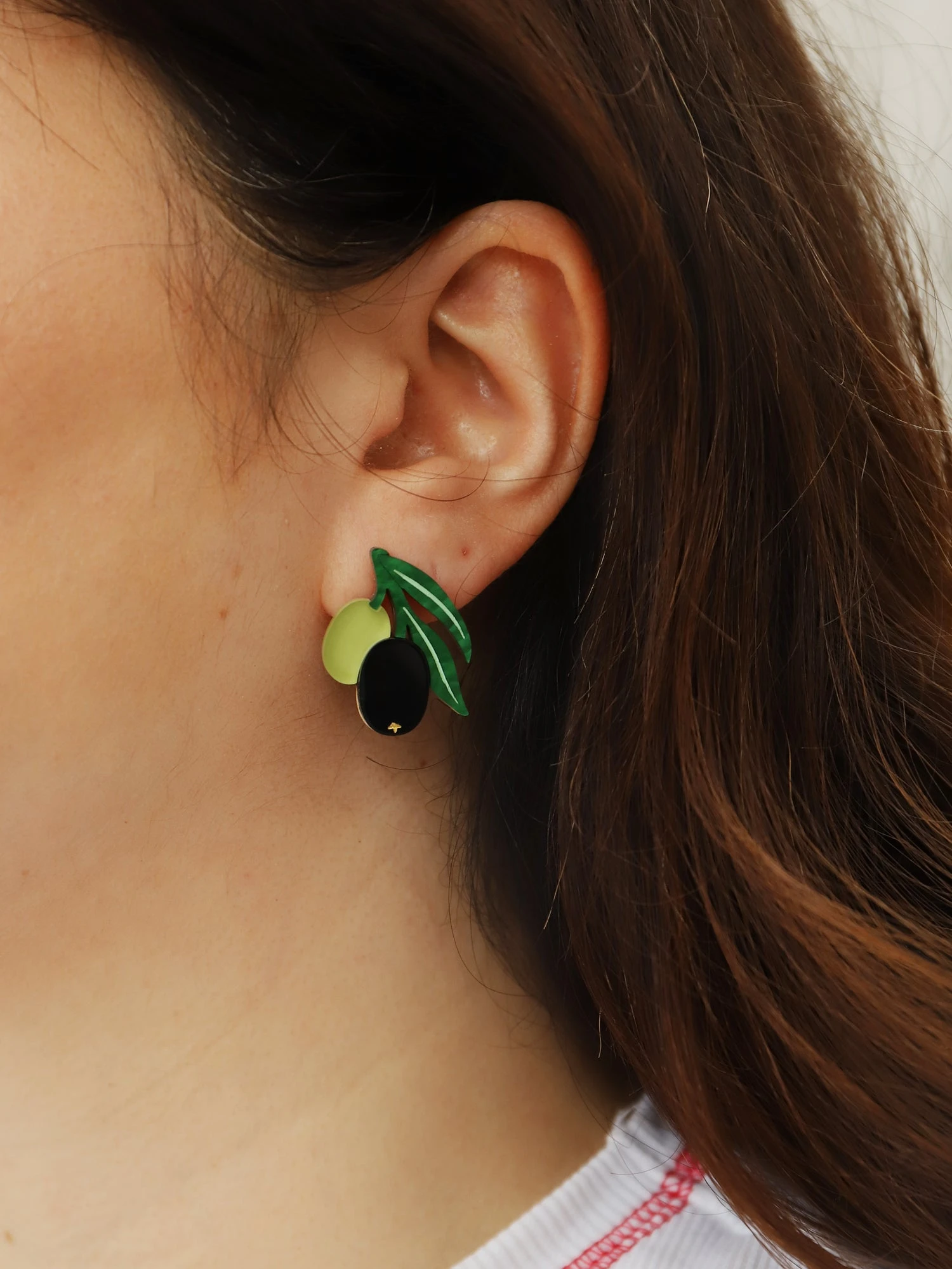 Wolf & Moon Olive Studs 4 Wolf & Moon Olive Studs - Image 2