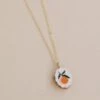 Wolf & Moon Orange Charm Necklace
