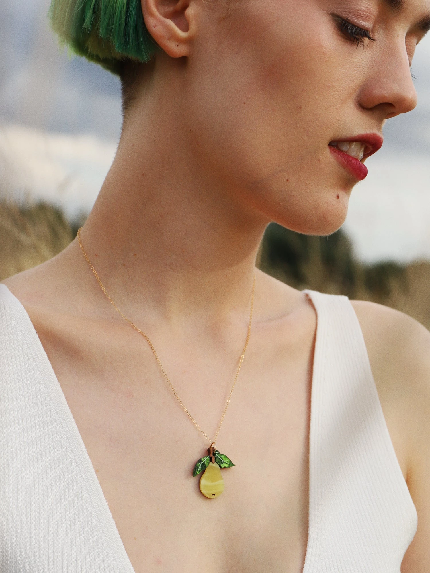 Wolf & Moon Pear Necklace II 8 Wolf & Moon Pear Necklace II - Image 6